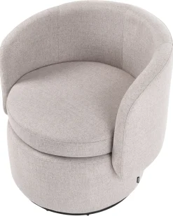 Poltrona girevole HORSENS con contenitore Tessuto Beige