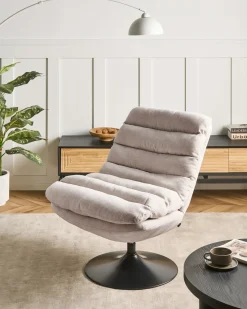 Poltrona girevole HOVET Beige chiaro