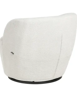 Poltrona girevole KUOLPA Ciniglia Bianco sporco