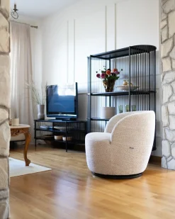 Poltrona girevole KUOLPA Ciniglia Beige