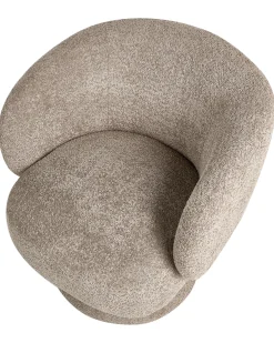 Poltrona girevole LIEKSA Bouclé Beige