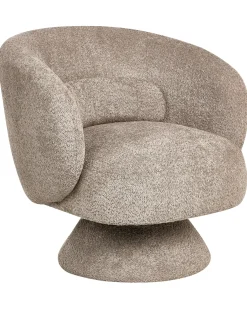 Poltrona girevole LIEKSA Bouclé Beige