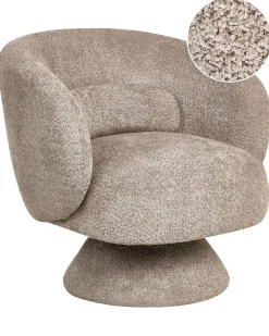 Poltrona girevole LIEKSA Bouclé Beige