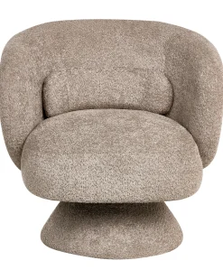Poltrona girevole LIEKSA Bouclé Beige