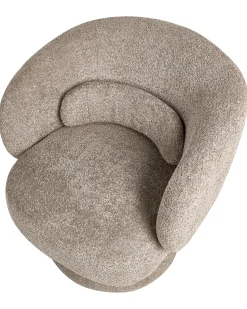 Poltrona girevole LIEKSA Bouclé Beige