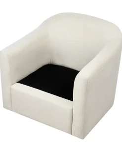 Poltrona girevole MAGNOR Tessuto Beige chiaro