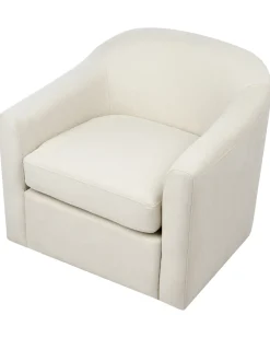 Poltrona girevole MAGNOR Tessuto Beige chiaro