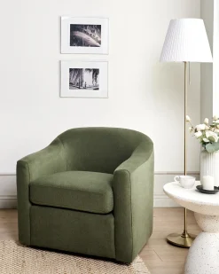 Poltrona girevole MAGNOR Tessuto Verde scuro