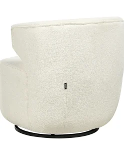 Poltrona girevole MOLLEBY Bouclé Bianco sporco