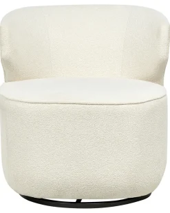 Poltrona girevole MOLLEBY Bouclé Bianco sporco