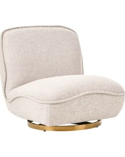 Poltrona girevole MUREN Tessuto Beige