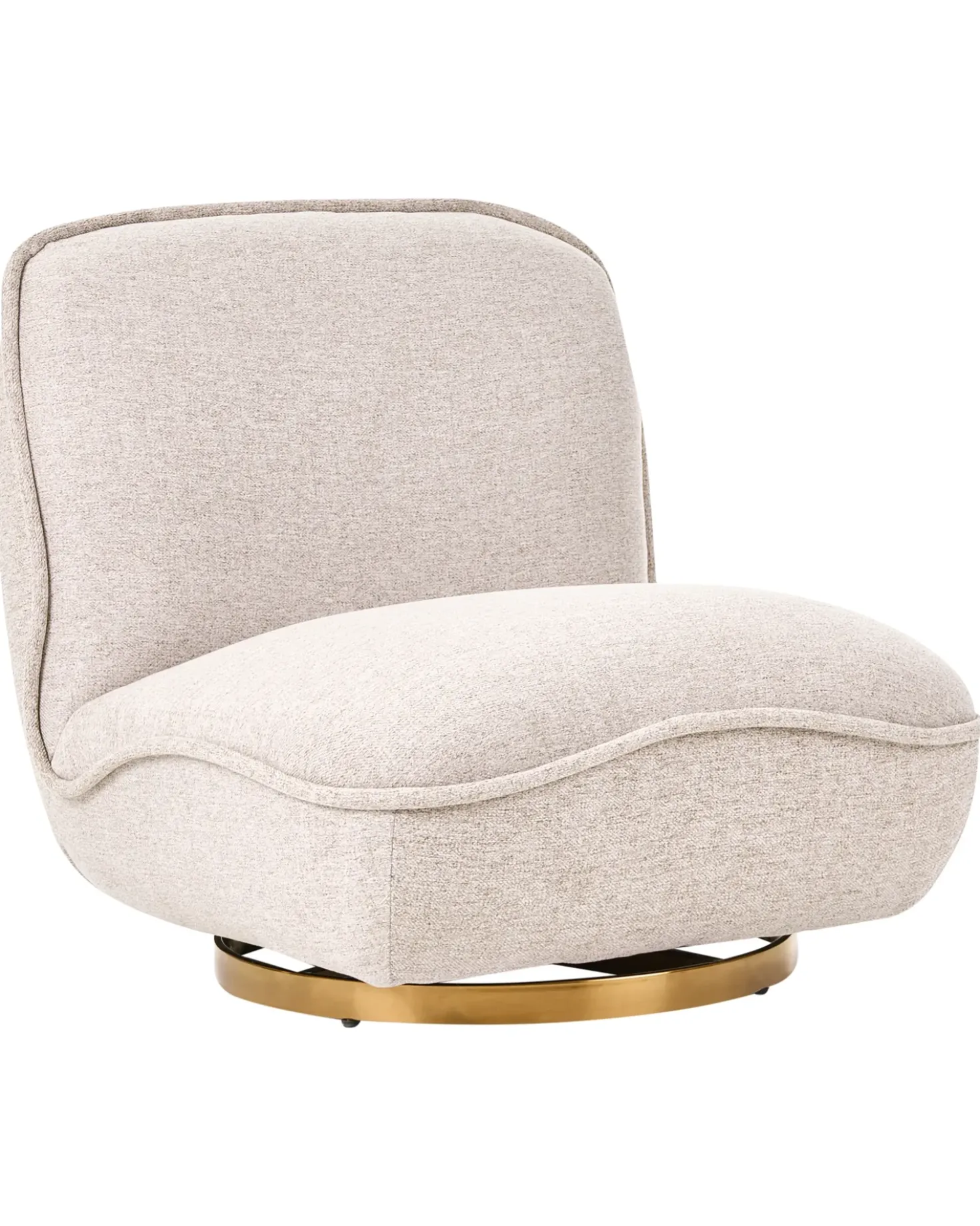 Poltrona girevole MUREN Tessuto Beige