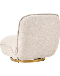 Poltrona girevole MUREN Tessuto Beige