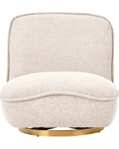 Poltrona girevole MUREN Tessuto Beige