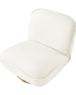 Poltrona girevole MUREN Tessuto Bianco sporco