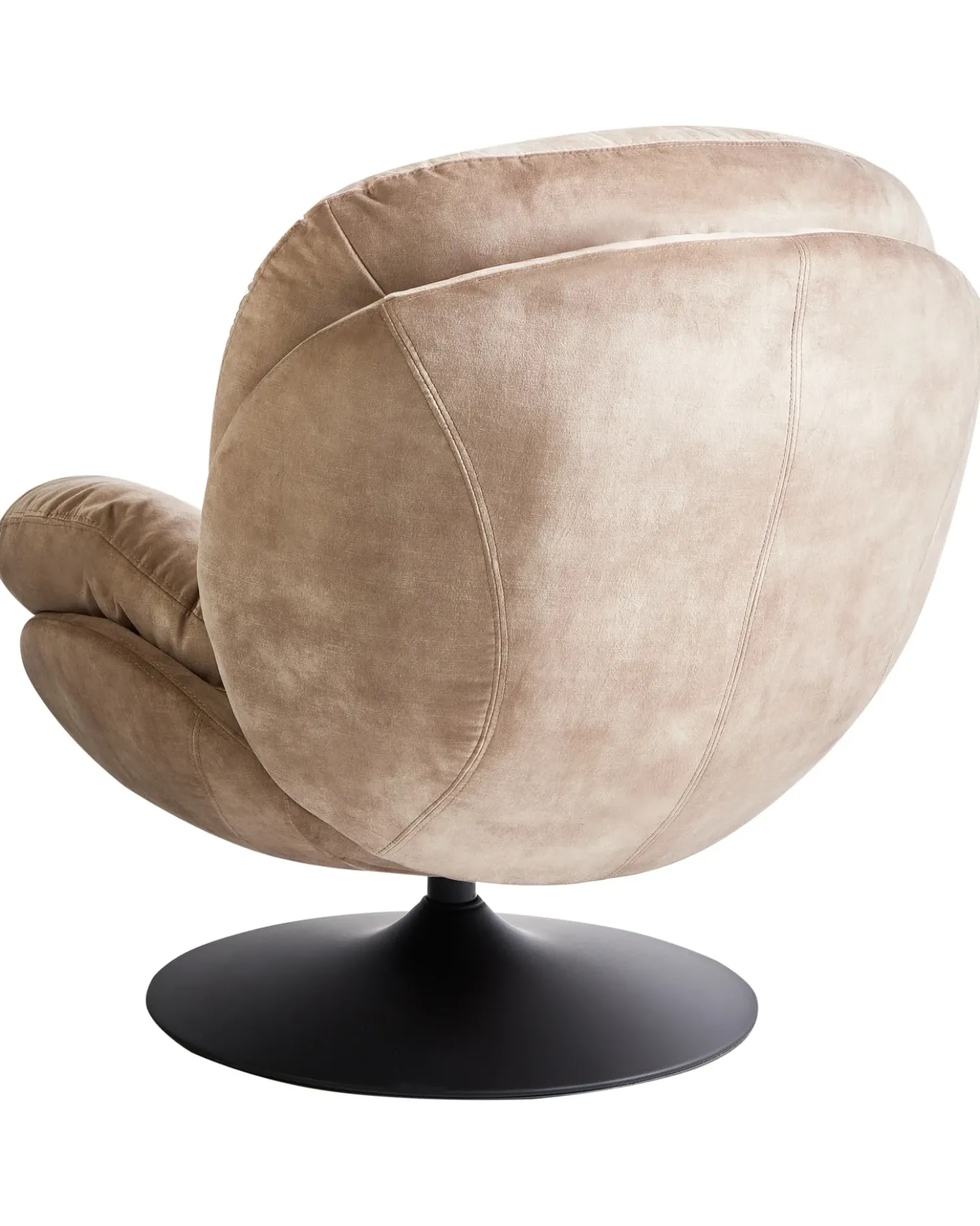 Poltrona girevole NOLVIK Velluto Beige sabbia