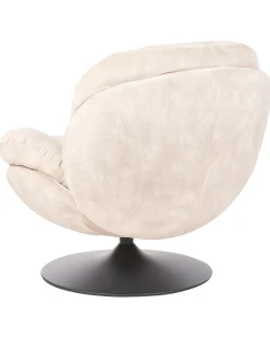 Poltrona girevole NOLVIK Velluto Beige chiaro