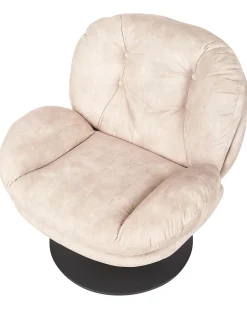 Poltrona girevole NOLVIK Velluto Beige chiaro