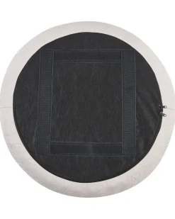 Poltrona girevole RANDERS con contenitore Tessuto Bianco sporco