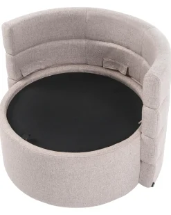 Poltrona girevole RANDERS con contenitore Tessuto Beige