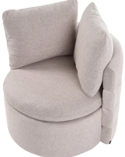 Poltrona girevole RANDERS con contenitore Tessuto Beige