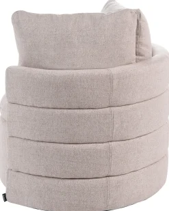 Poltrona girevole RANDERS con contenitore Tessuto Beige