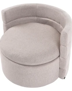 Poltrona girevole RANDERS con contenitore Tessuto Beige