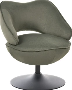 Poltrona girevole SANDET Velluto Verde scuro