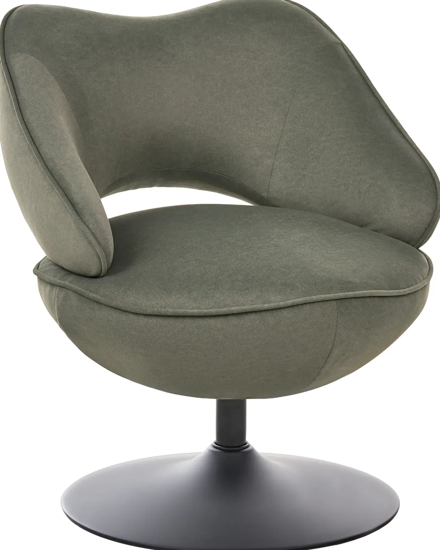 Poltrona girevole SANDET Velluto Verde scuro