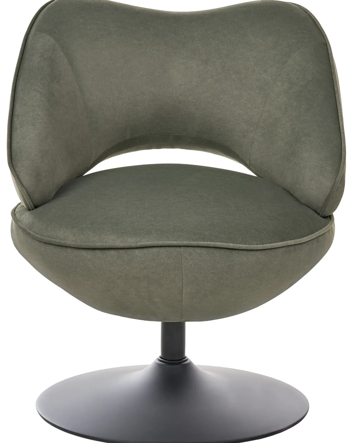 Poltrona girevole SANDET Velluto Verde scuro