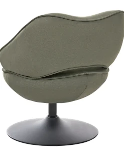Poltrona girevole SANDET Velluto Verde scuro