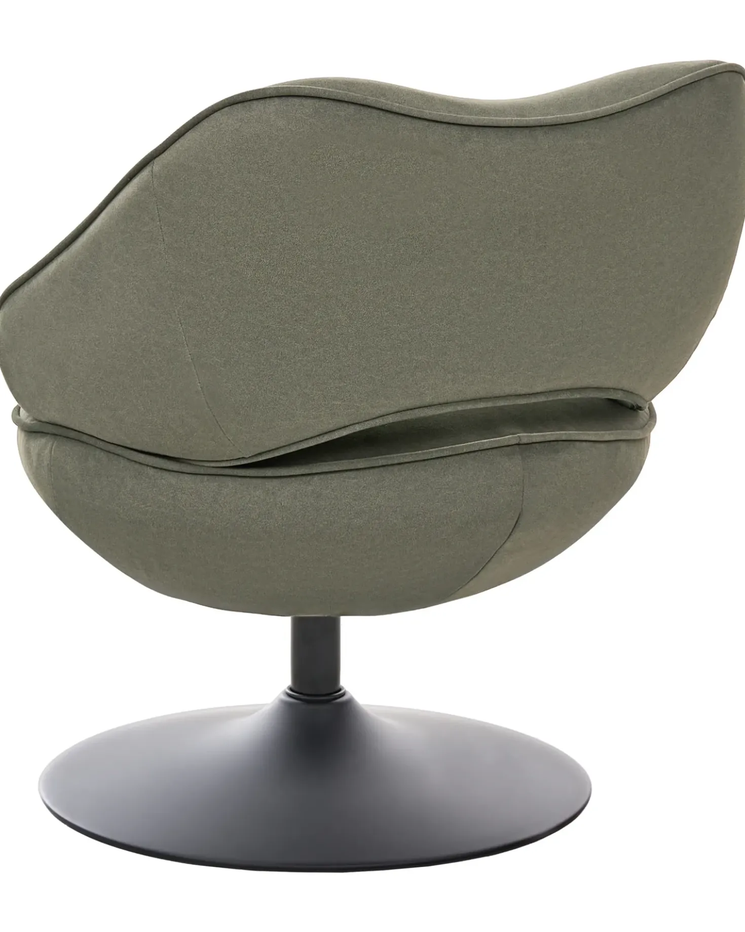 Poltrona girevole SANDET Velluto Verde scuro