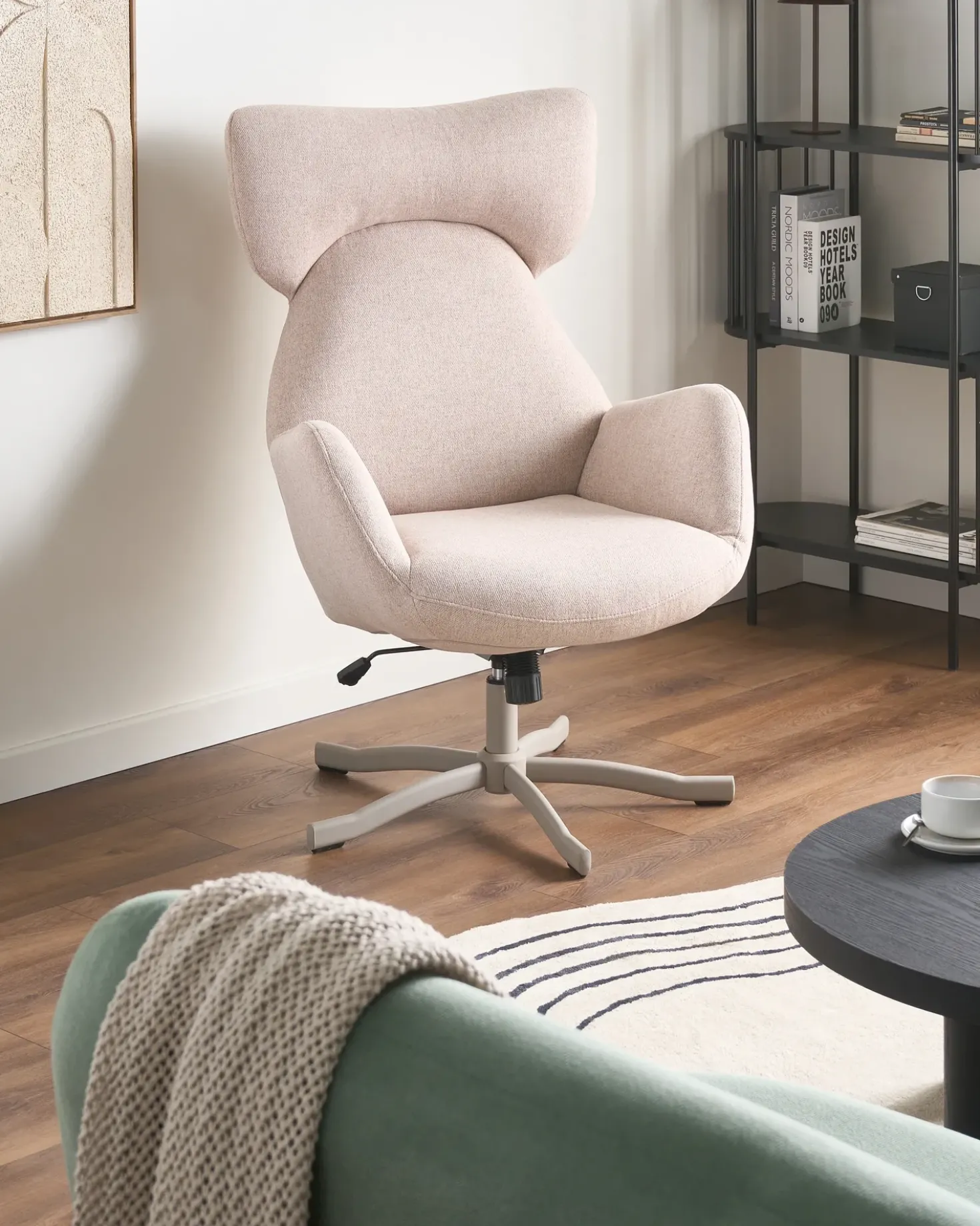 Poltrona girevole SONDERBY Tessuto Beige