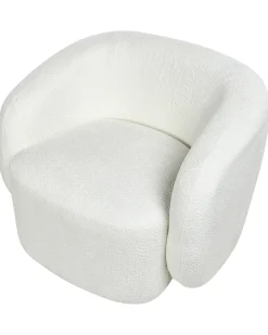 Poltrona girevole TORE Tessuto Bianco sporco