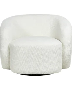 Poltrona girevole TORE Tessuto Bianco sporco