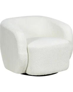 Poltrona girevole TORE Tessuto Bianco sporco