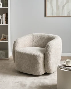 Poltrona girevole TORE Tessuto Beige
