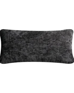 Poltrona girevole TOVIK con poggiapiedi Ciniglia Nero
