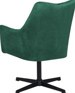 Poltrona girevole VAKSALA Velluto Verde scuro