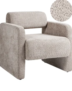 Poltrona HALLSBERG Bouclé Tortora