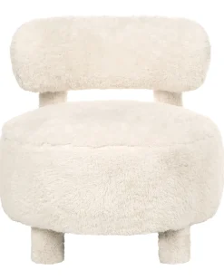 Poltrona HAMINA Finta pelliccia Beige chiaro