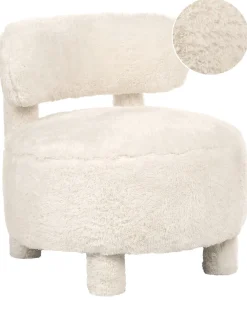 Poltrona HAMINA Finta pelliccia Beige chiaro