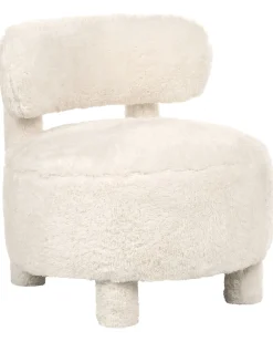 Poltrona HAMINA Finta pelliccia Beige chiaro