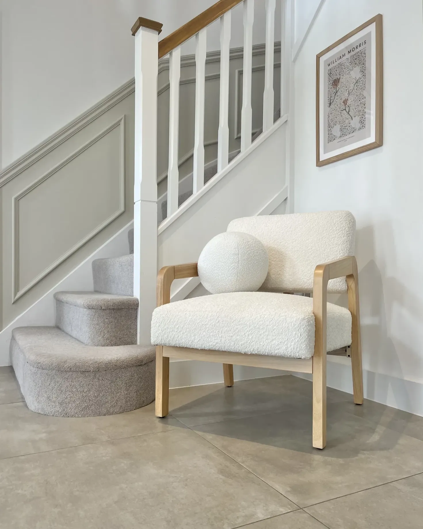 Poltrona HJO Bouclé Bianco sporco
