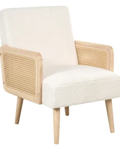 Poltrona HOJBY Bouclé Bianco sporco
