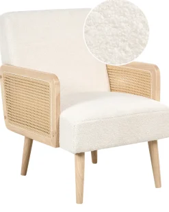 Poltrona HOJBY Bouclé Bianco sporco