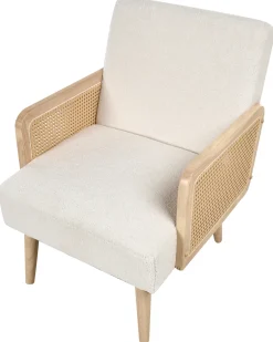 Poltrona HOJBY Bouclé Bianco sporco