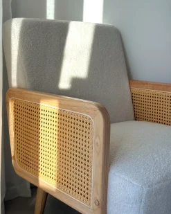 Poltrona HOJBY Bouclé Bianco sporco