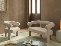 Poltrona ILBRO Bouclé Beige chiaro