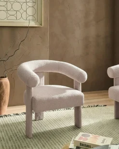 Poltrona ILBRO Bouclé Beige chiaro